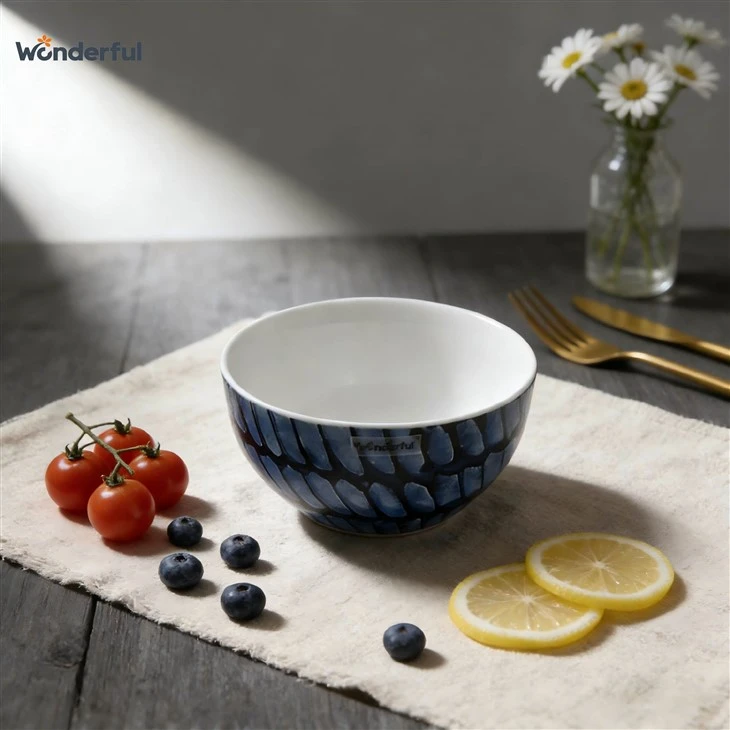 Blue Spiral Ceramic Dinnerware Set high quality